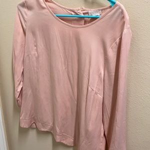 Scalloped open back blouse
